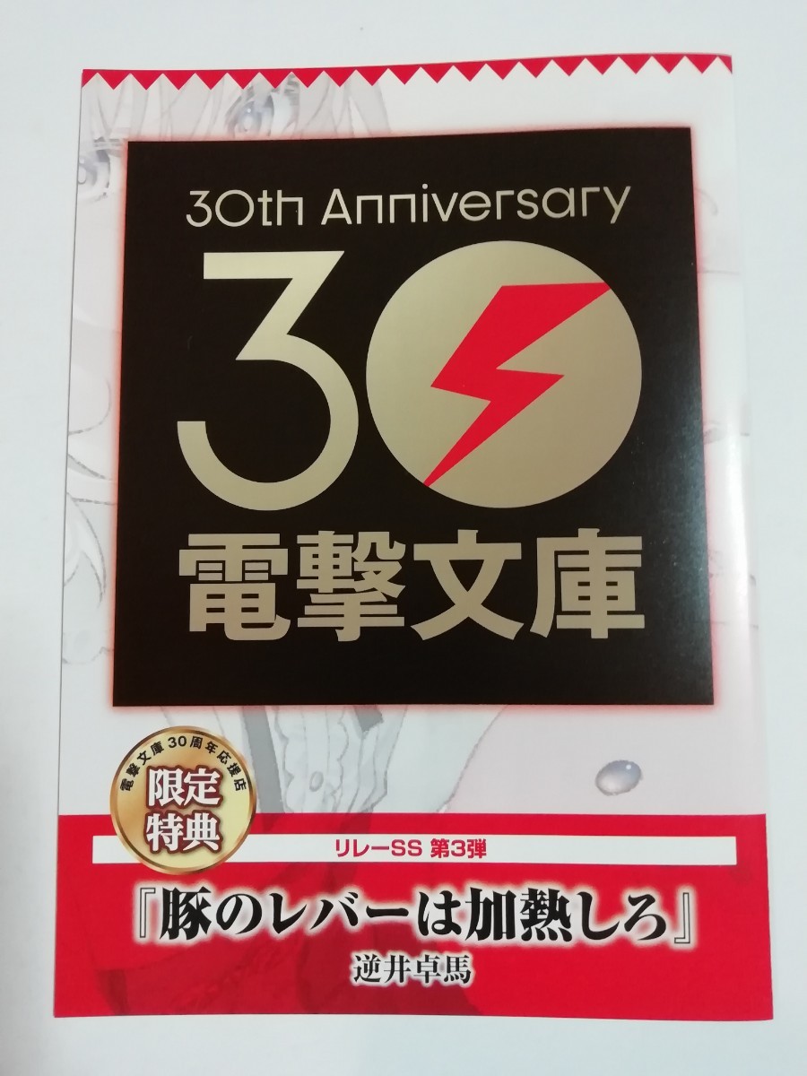  電撃文庫 30th Anniversary リレーSS 第3弾 『豚のレバーは加熱しろ』 逆井卓馬　特典　非売品_画像1