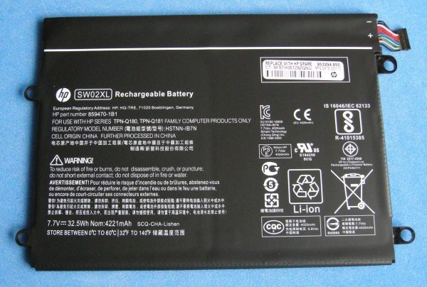 国内即日発送★新品HP SW02XL適用するX2 210 G2, 859470-1B1 859470-421 HSTNN-IB7Nバッテリパック ノートパソコン 修理交換用バッテリー_画像1