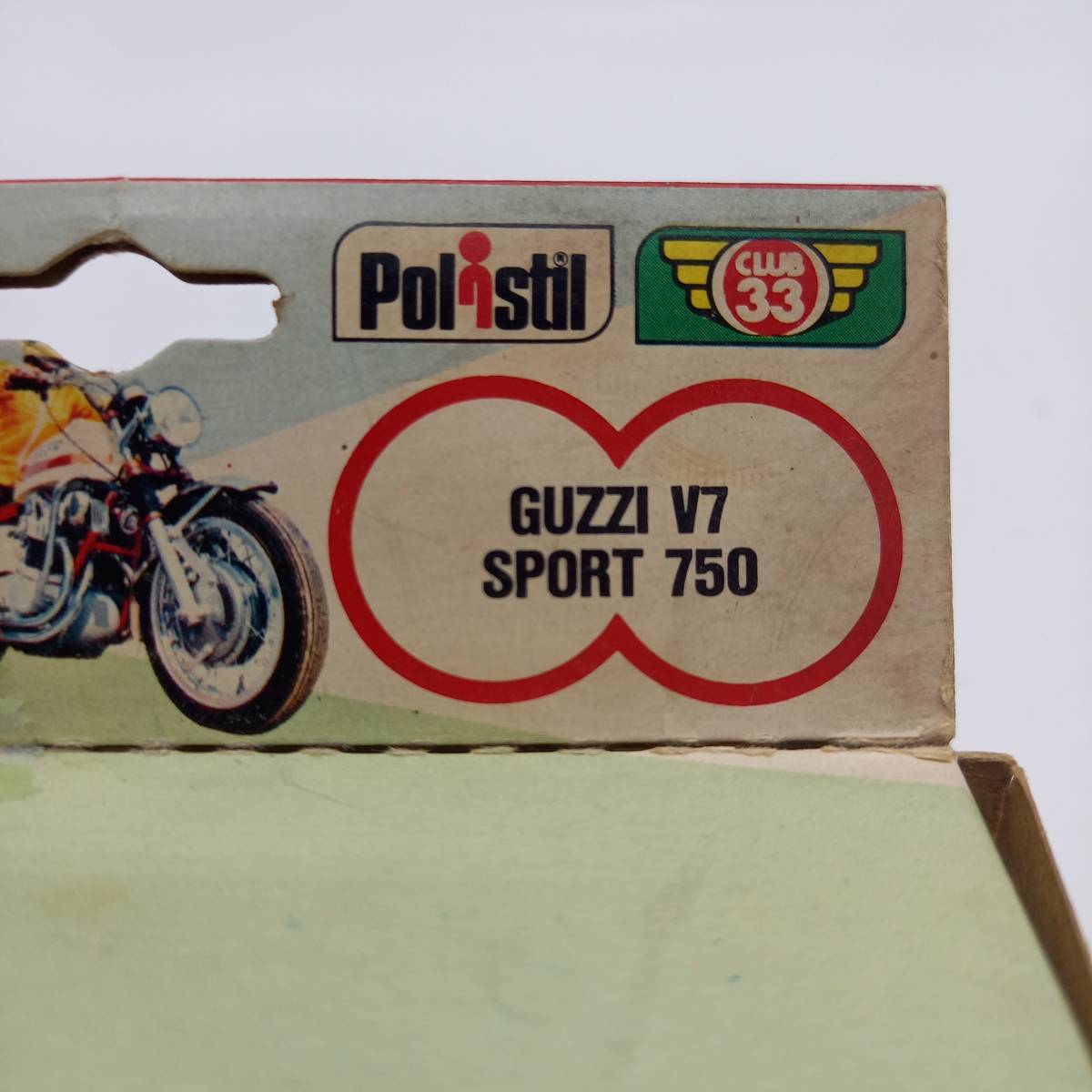 Polistil ポリスティル バイク MOTO GUZZI V7 SPORT 750cc モトグッチ 箱付 1/24 イタリア製 ミニカー オートバイ 【2856-2】_画像6
