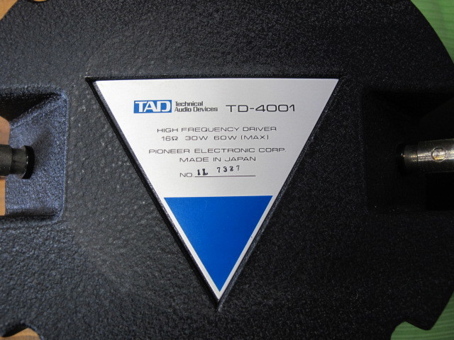 TAD　TD-4001　２インチドライバーユニット　ペア　完動品　きれいな品物です_画像2