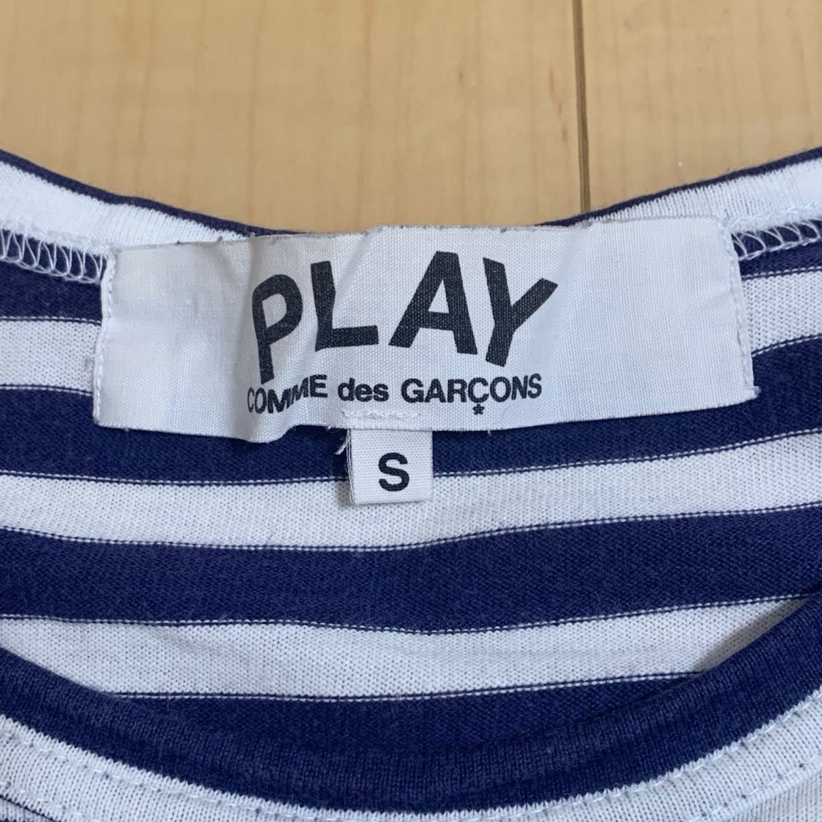 PLAY COMME des GARCONS ボーダーTシャツ 緑ハート プレイコムデギャルソン