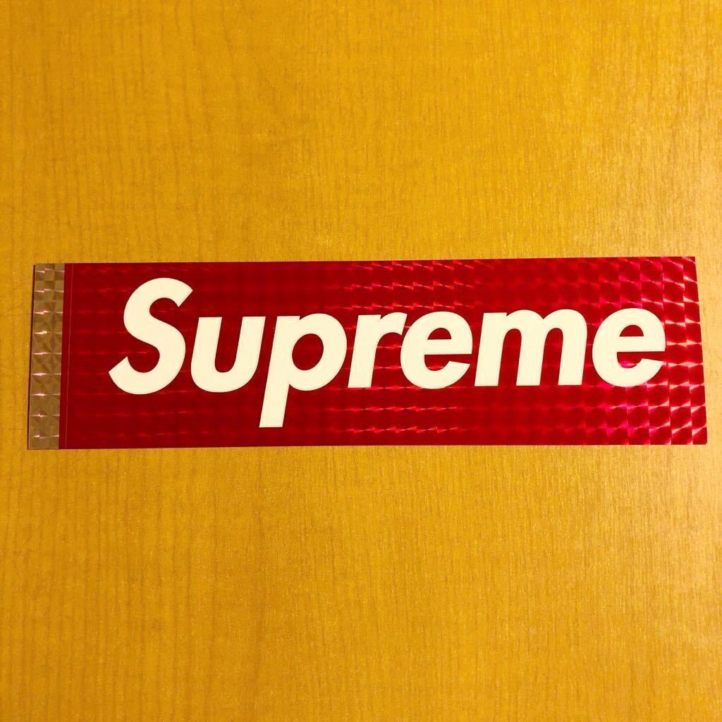 レア 新品 SUPREME HOLOGRAPHIC BOX LOGO STICKER HOLOGRAM RED 2006 AW シュプリーム ホログラム ボックスロゴ ステッカー レッド_画像1