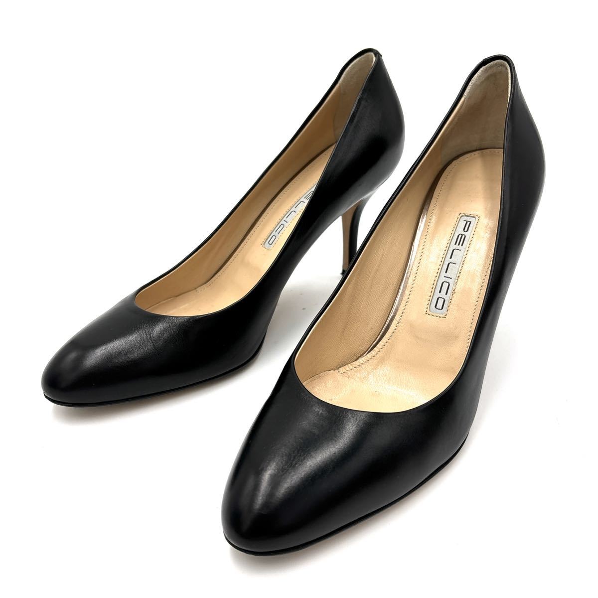 B ＊ 良品 イタリア製 '高級感溢れる' PELLICO ペリーコ 本革 ヒール / パンプス EU37.5 23.5~24cm レディース 婦人靴 ビジネスシューズ