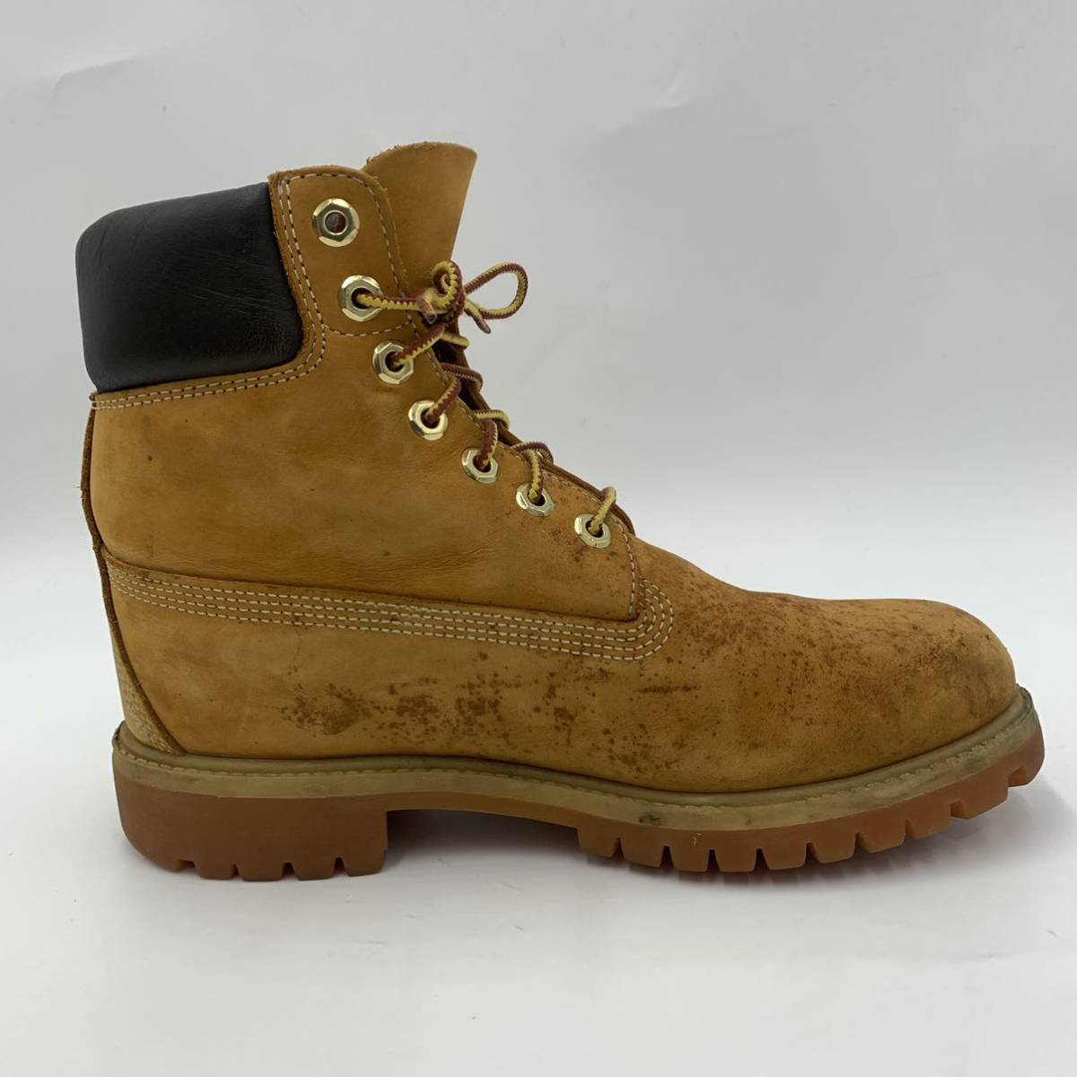 G☆名作!!7ホール'PRIMALOFT/400GRAM搭載' Timberland ティンバーランド 10061 4347 ヌバックレザー イエローブーツ ワークブーツ 革靴 7.5_画像6