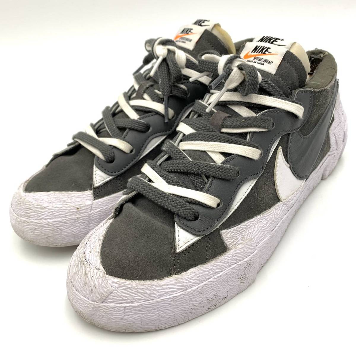 E☆超人気モデル'21年製' NIKE ナイキ SACAI × BLAZER LOW 'MAGMA ORANGE' サカイ×ブレザー ロー スニーカー 27.0cm シューズ DD1877-002_画像1