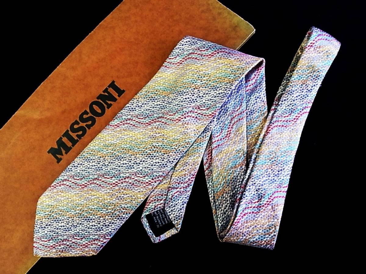 ♪:.*:1590【美品】ミッソーニ【色の魔術師☆ＭＩＳＳＯＮＩ】ネクタイ_画像1