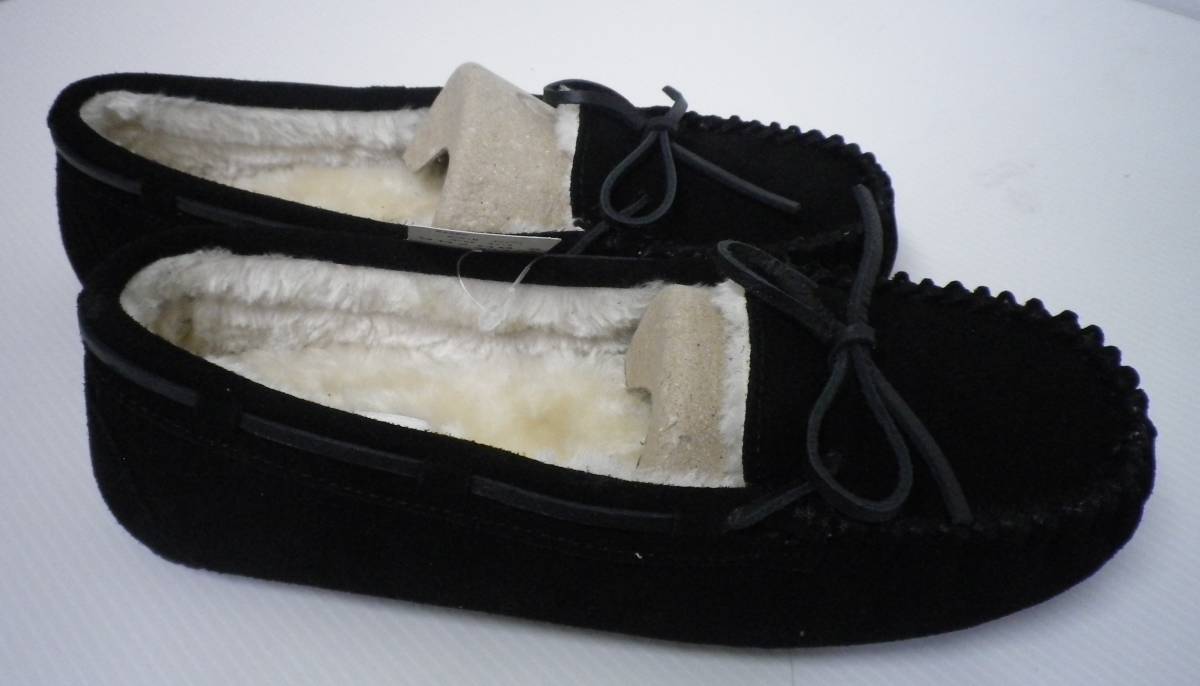 CH1013c MINNETONKA レディース モカシン Cally Black 26cm_画像5