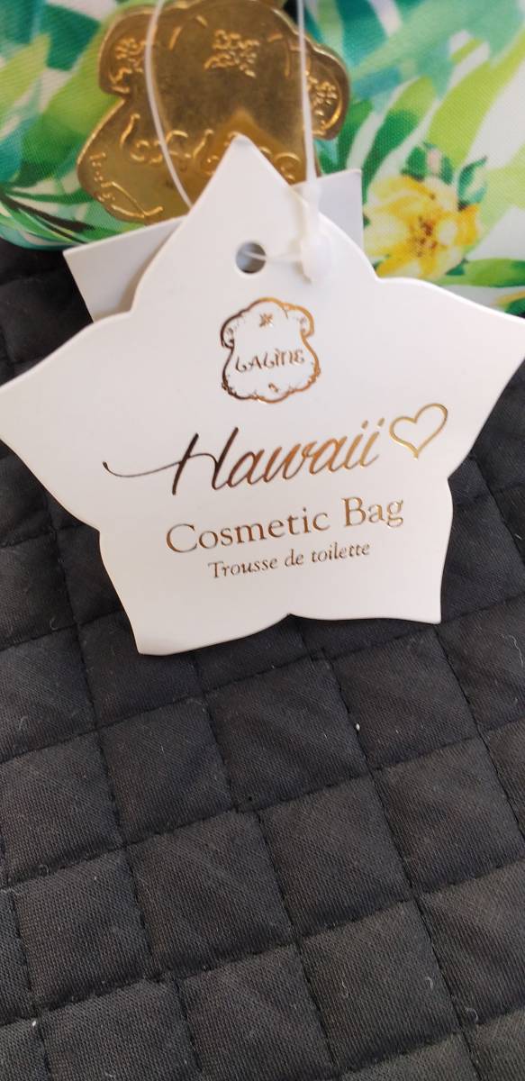 【人気】Hawaii Cosmetic Bag（白地に花柄）（送料込）の画像2