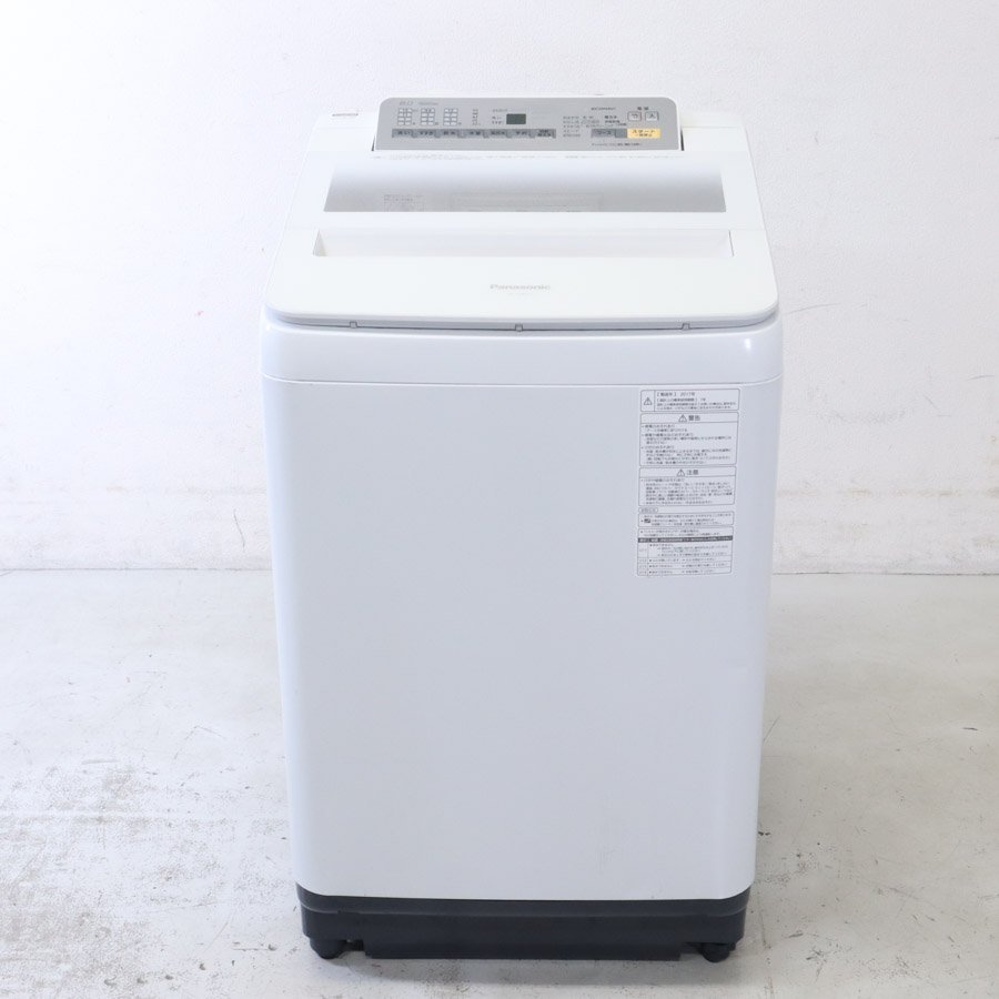 Panasonicパナソニック 8kg タテ型全自動洗濯機 NA-FA80H3 泡洗浄 自動槽洗浄○711h21_画像1