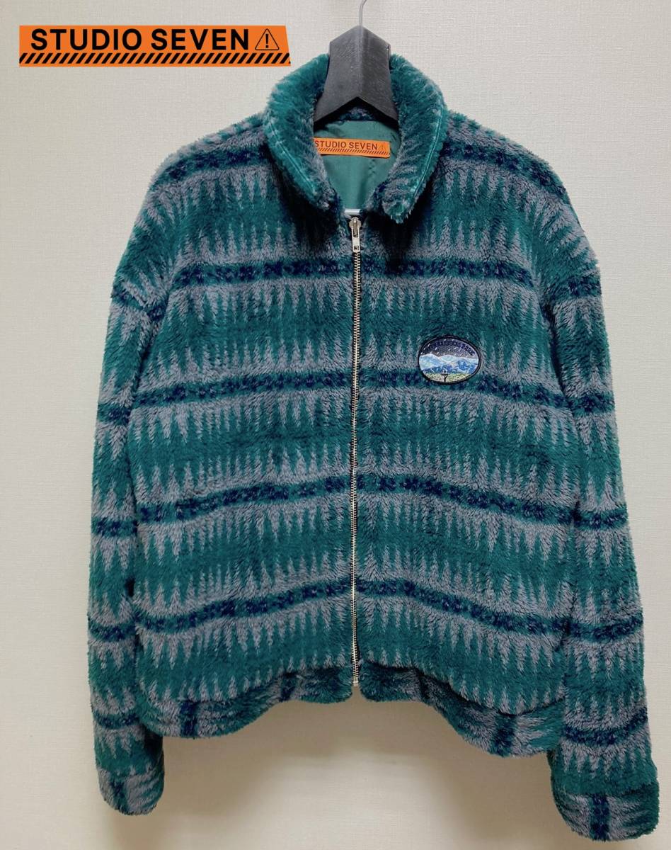 STUDIO SEVEN スタジオ セブン フリース ジャケット Short Length Coral Fleece Zip Shirt Jacket