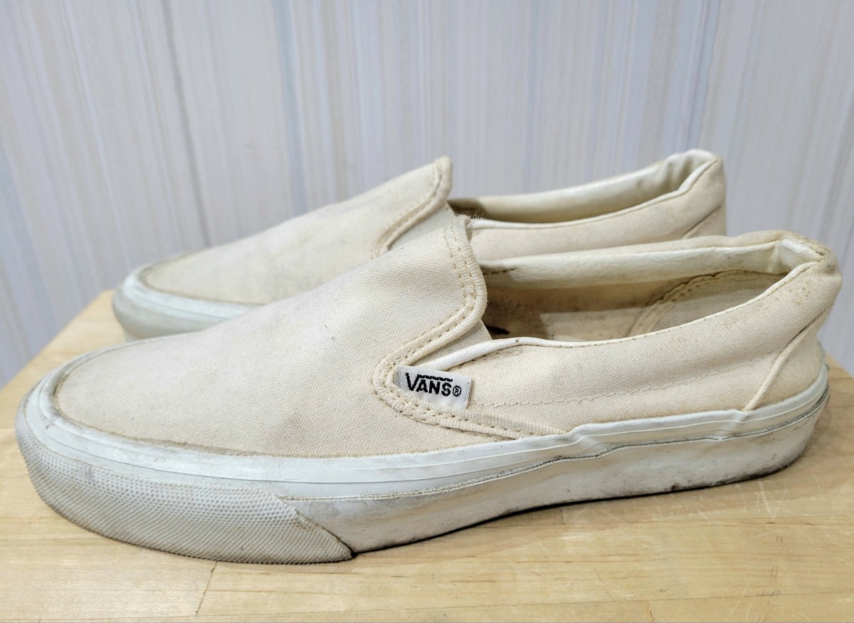 良好 80s USA製 VANS SLIPON US8 26cm 80年代 アメリカ製 ビンテージ slip-on スリッポン_画像1