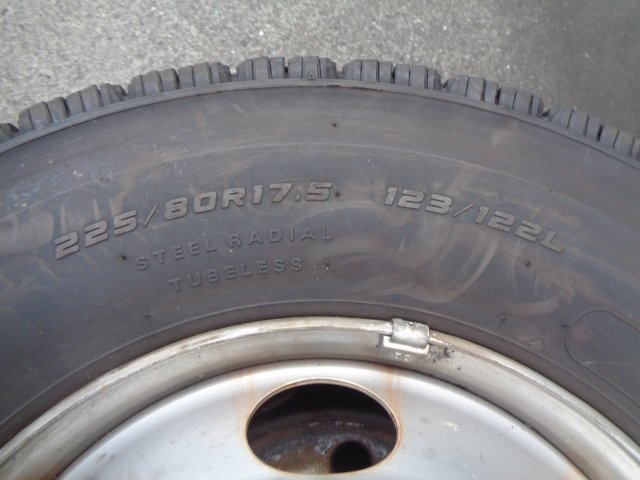  Forward PKG- FRR90S2 studless 225/80R17.5 6ps.@22 year made Dunlop extra wheel attaching winter 