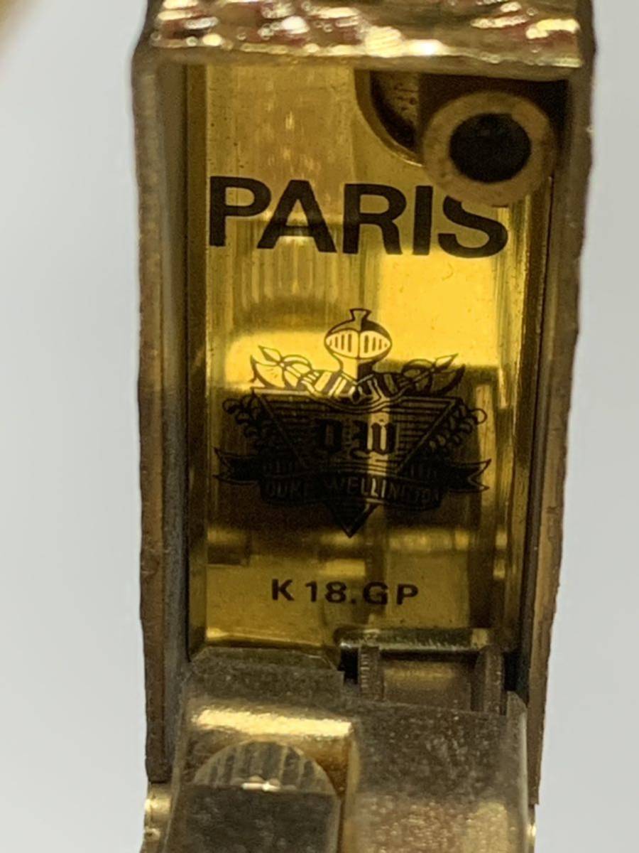 DUKE WELLINGTON ガスライター K18 GP PARIS DW ライターのみ ゴールド_画像6