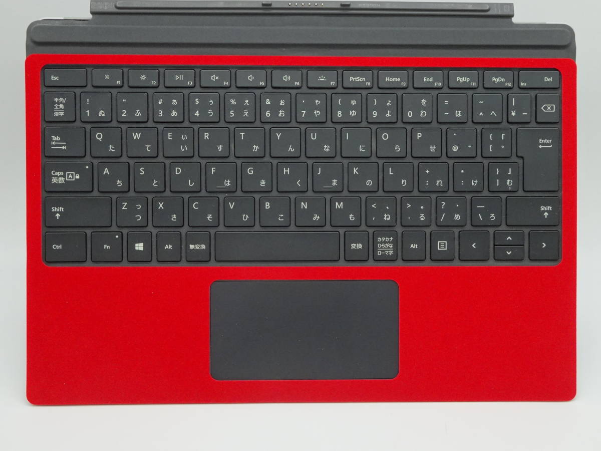 動作保証 Surface Pro 純正キーボード 1725 黒 新品レッドスウェード保護シート付 ブラック　FMM-00019