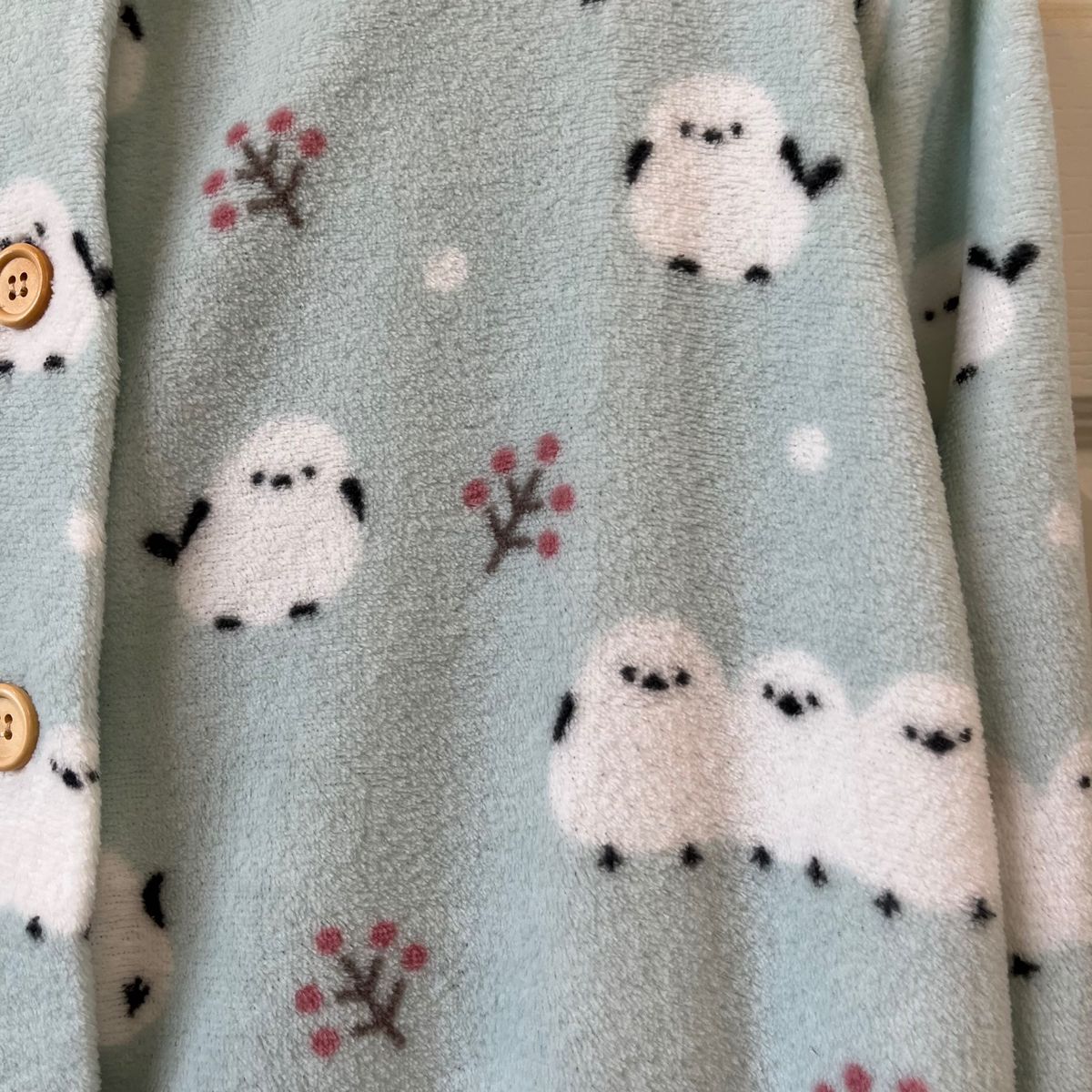 新品】ふわもこ シマエナガ 鳥 ルームウェア パジャマ ミント 新品】ふわもこ シマエナガ 鳥 ルームウェア パジャマ ミント