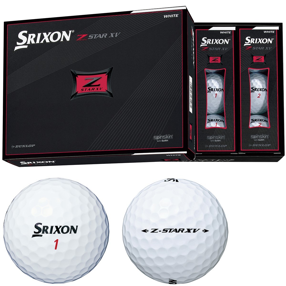 新品 SRIXON Z STAR XV ゴルフボール 5ダース 60個 ホワイト スリクソン DUNLOP ダンロップ スター