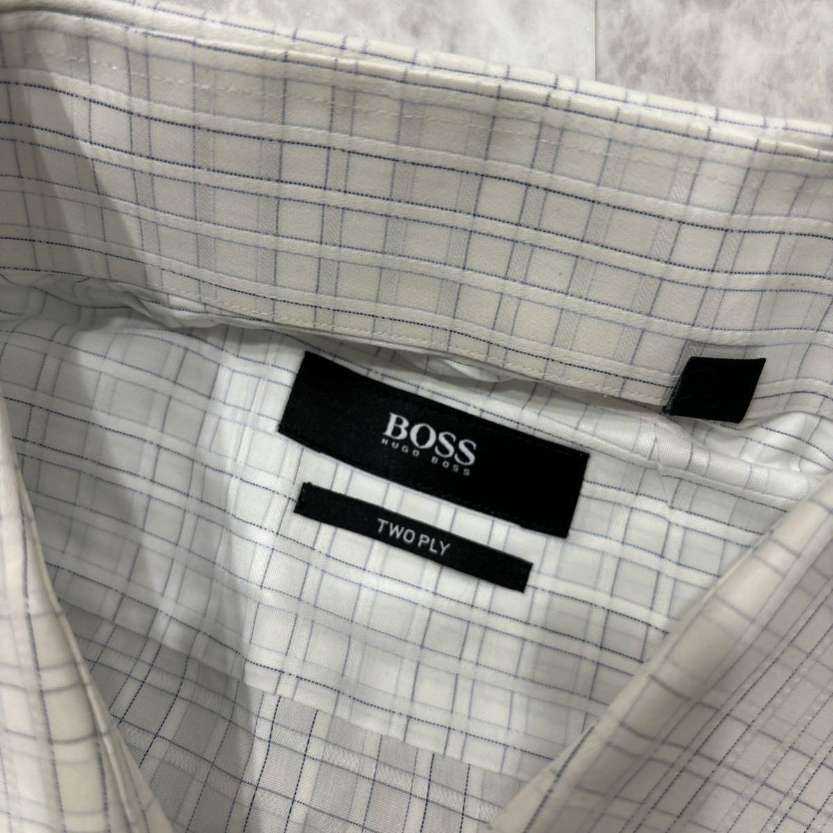 XX ＊ 国内正規品 '高級感溢れる' HUGO BOSS ヒューゴボス 長袖 チェック柄 ワイシャツ / ドレスシャツ size41/16 メンズ 紳士服 トップス_画像5