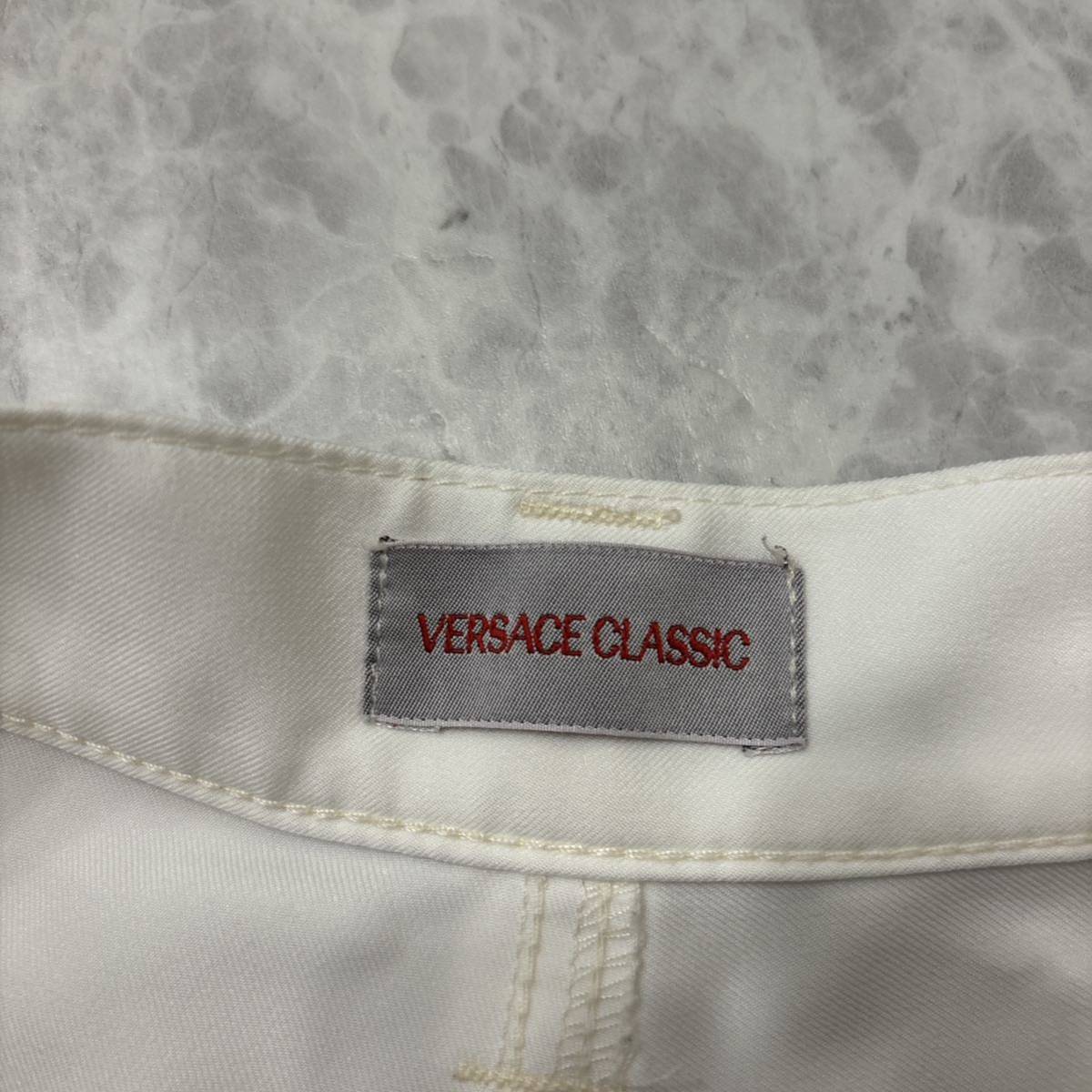 1円~ ＊ イタリア製 'ラグジュアリーウェア' VERSACE CLASSIC ヴェルサーチ クラシック 高品質 ストレッチ パンツ W32 メンズ 高級紳士服_画像5