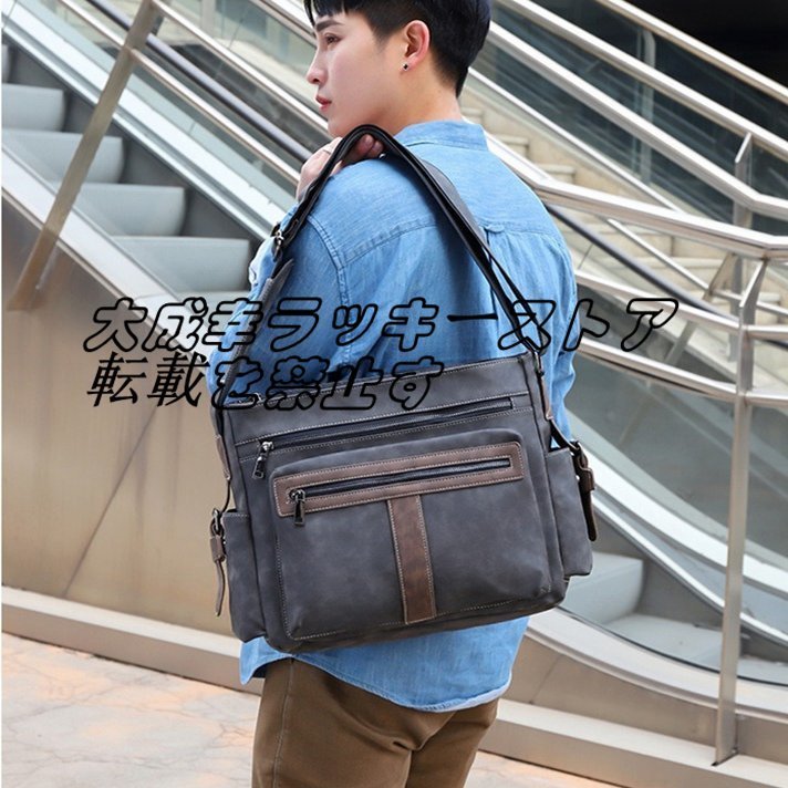  retro shoulder bag men's bag PU leather Mini shoulder bag outdoor business diagonal .. shoulder .. handbag z2751