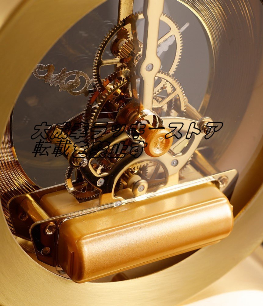 置き時計 機械 黄銅 現代 おしゃれ アンティーク調 z2133_画像6