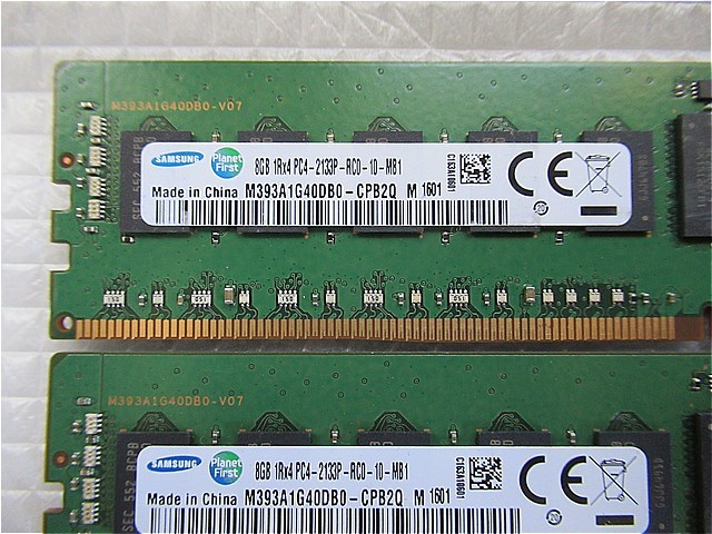ラスト1式【今週のサーバー向けメモリ】SAMSUNG 1R*4 PC4-2133P-RC0-10-DC0 8GB×4枚　計32GB_画像2