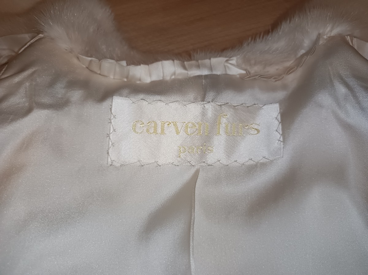 nn0202 116 ★最高級毛皮★ carven furs 毛皮 ケープコート THE AMERICAN FUR AWARDS ☆5 中古 現状品 レディース 上品 アウター Fサイズ_画像4