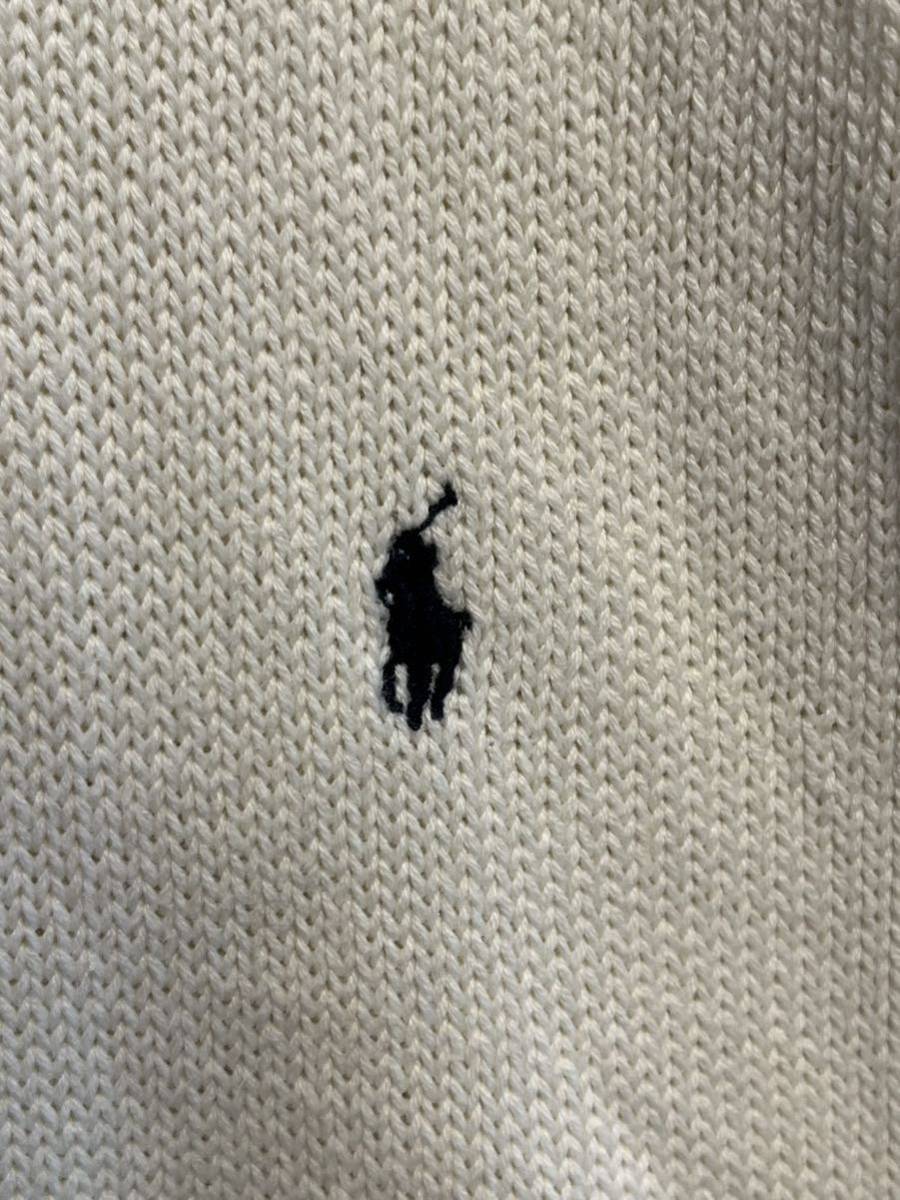 ★Polo by Ralph Lauren★ポロラルフローレン★ナイガイ製★コットンニット★セーター★ワンポイント★ポニー刺繍★ホワイト★白★Lサイズ_画像7