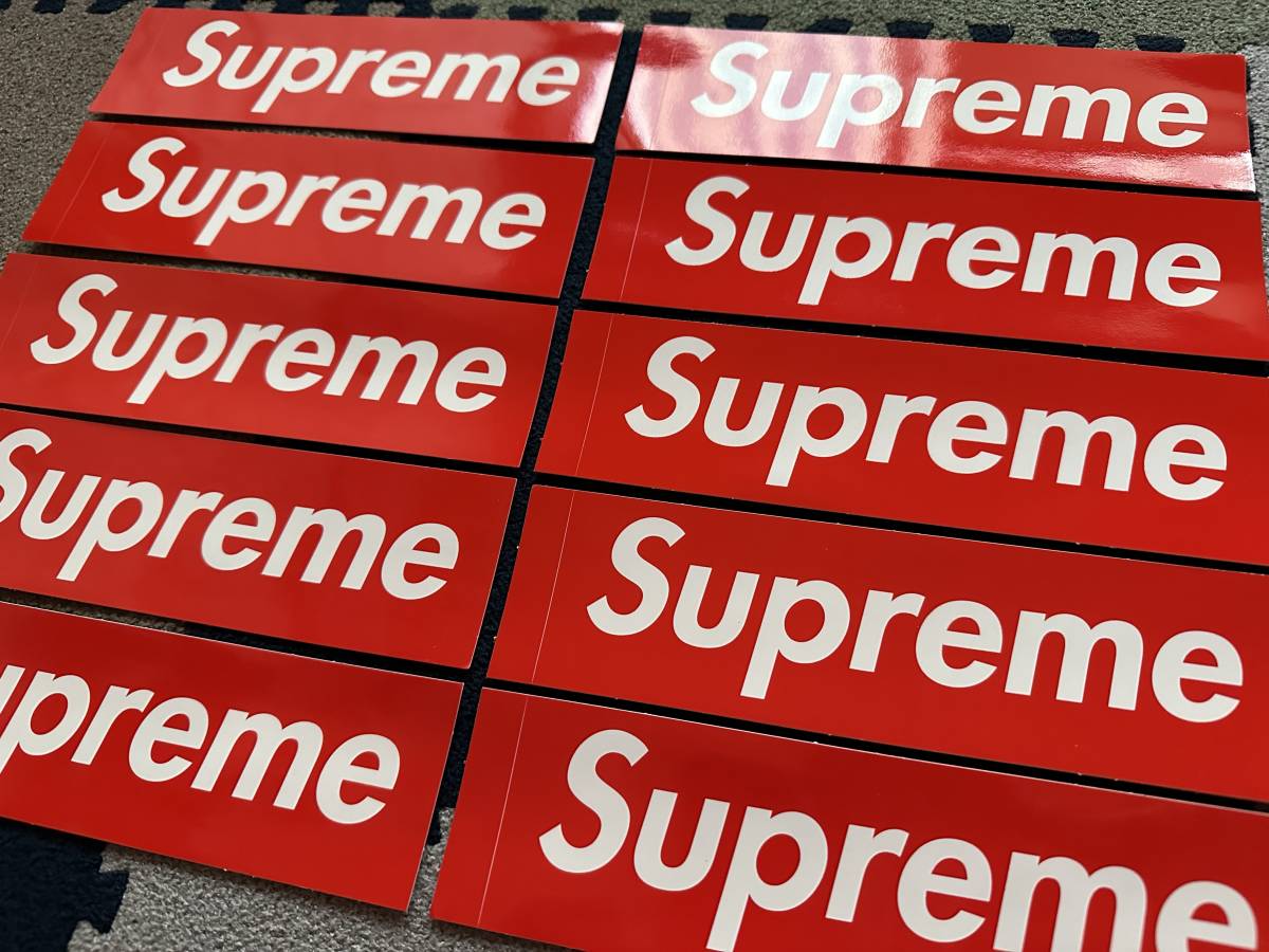 【550円即決】Supreme ボックスロゴ ステッカー 赤10枚セット_画像2