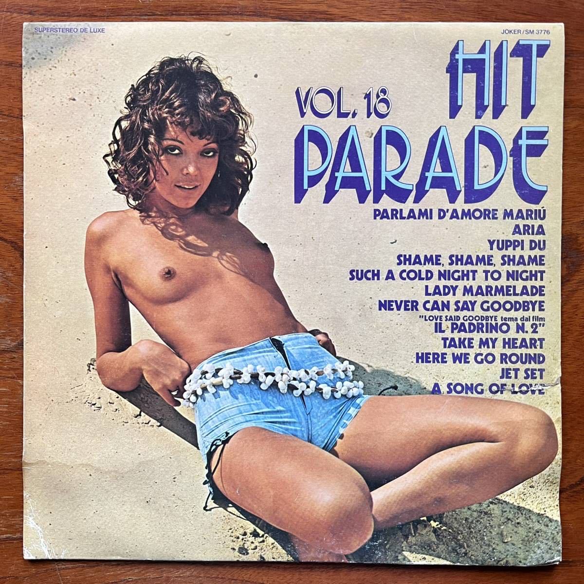 【伊オリジナル盤 フリーソウル SEXY フェロモン エロジャケ】HIT PARADE Vol.18 - JACKSON 5, GLORIA GAYNOR, NEVER CAN SAY GOODBYE収録!_画像1