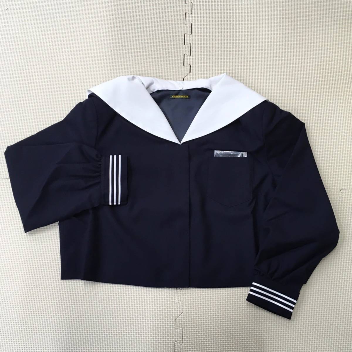 (未使用品)真岡女子高校 セーラー上下セット サイズ 170A W75 ■白3本ライン■襟カバー■冬服■長袖■制服■学生服■_画像2