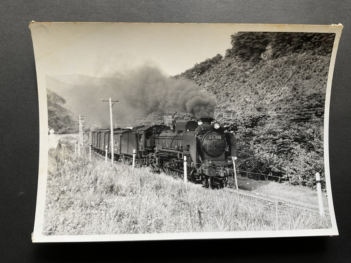  蒸気機関車・SL・写真・個人撮影・D51 1070・昭和30年代・昔のアルバムから _画像2