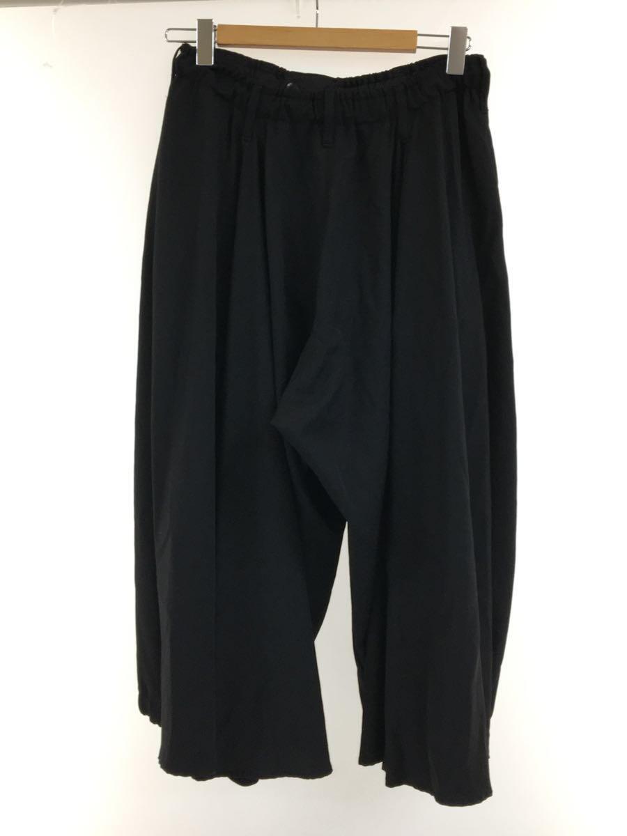 yohji yamamoto POUR HOMME◆ウールギャバジン カラスパンツ/1/ウール/BLK/HG-P10-100_画像2