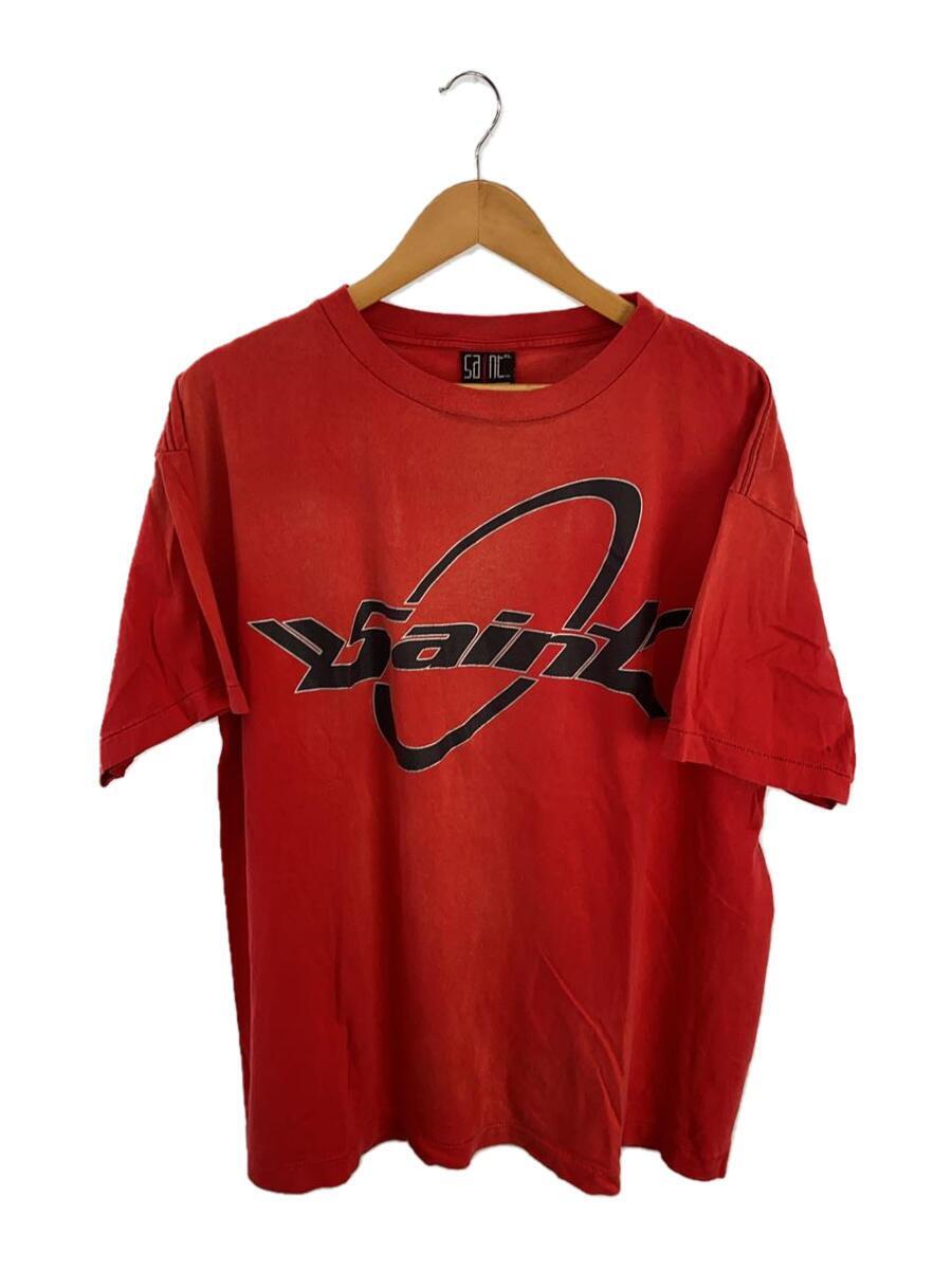 SAINT MICHAEL◆22SS/S.CIRCLE TEE/XL/コットン/RED/SM-S22-0000-006_画像1