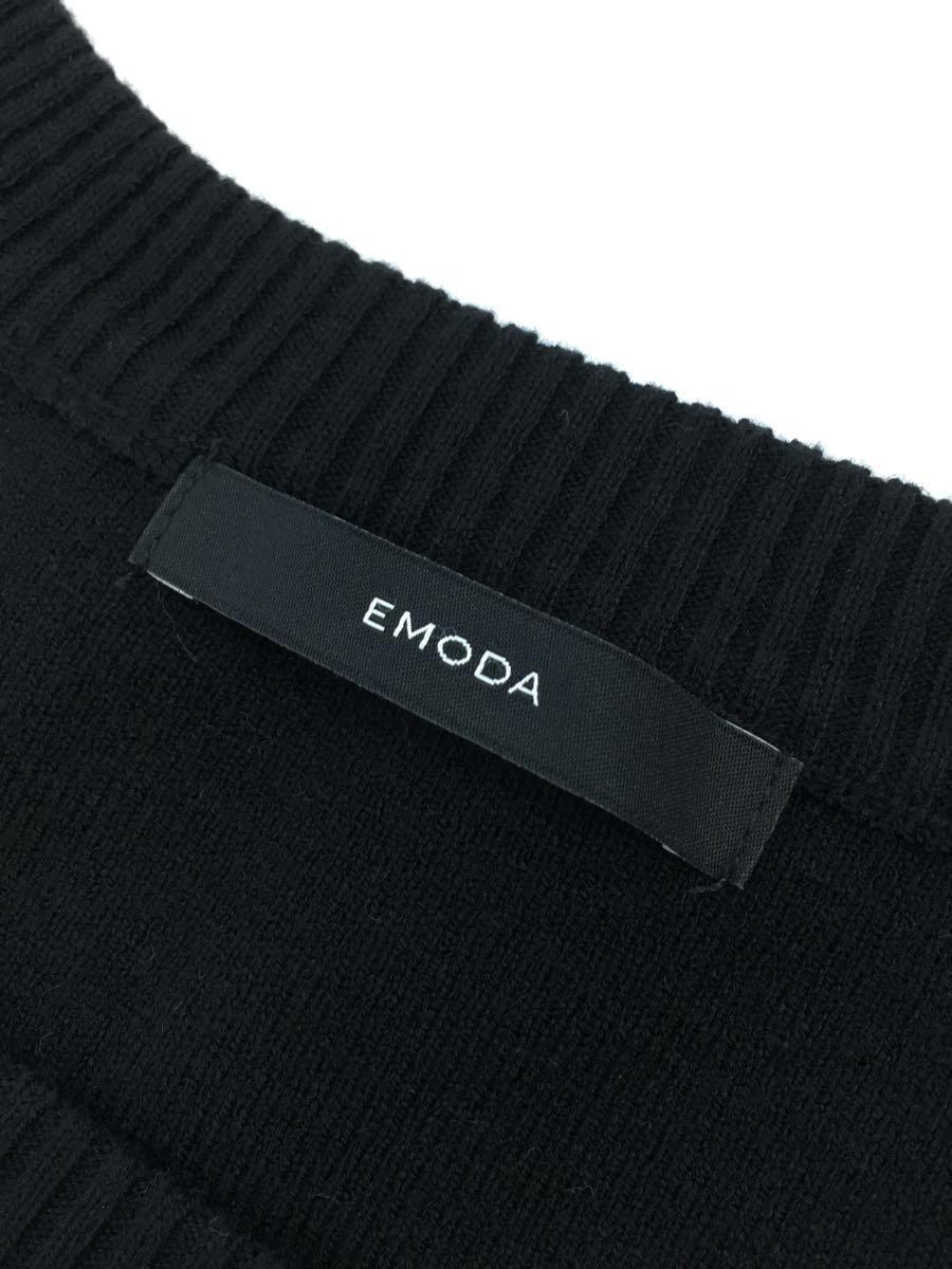 EMODA◆22AW/スクエア/ニット/セーター(薄手/FREE/アクリル/BLK/無地/012212631701-01_画像3