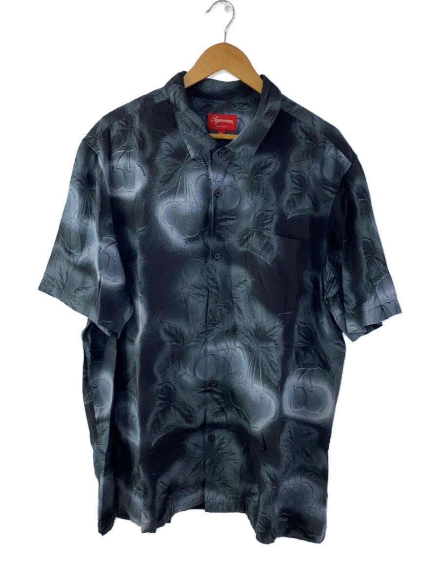 Supreme◆半袖シャツ/XXL/レーヨン/BLK/総柄/23SS/Cherries S/S Shirt