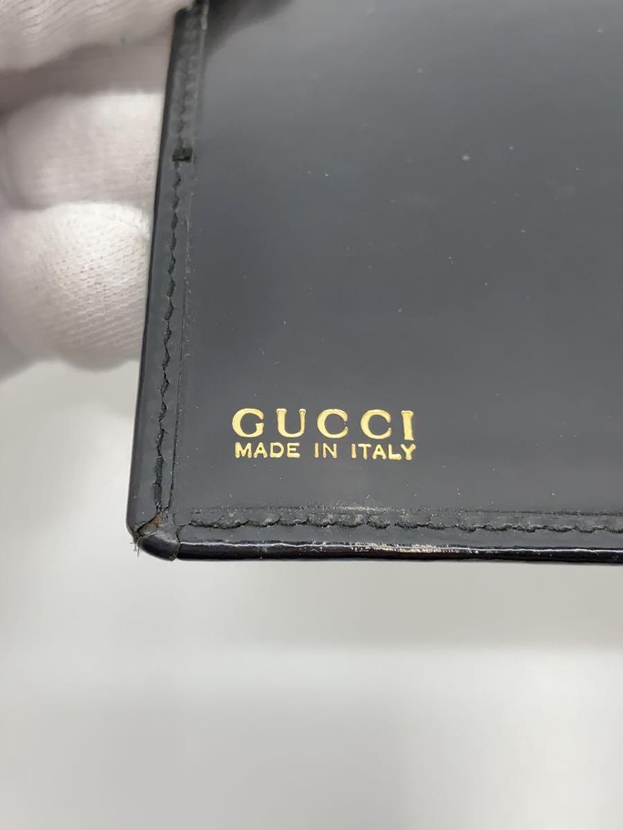 GUCCI◆長財布/エナメル/BLK/無地/レディース/035・1137・1821・0_画像3