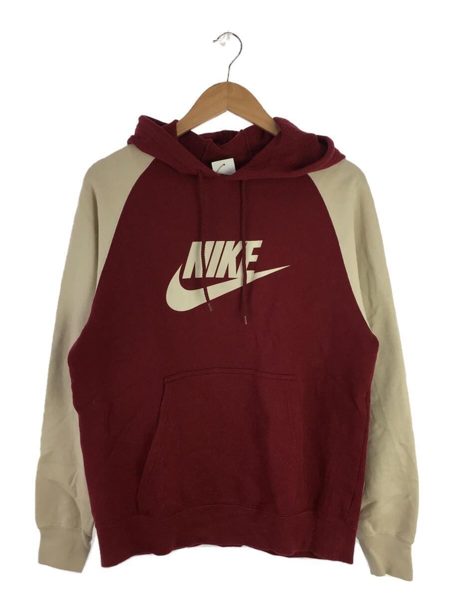 NIKE◆パーカー/L/コットン/RED