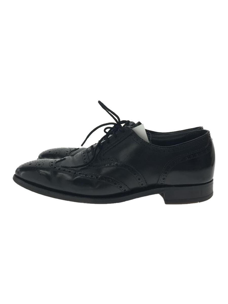 CROCKETT&JONES◆ドレスシューズ/UK7/BLK/レザー/K33780_画像1