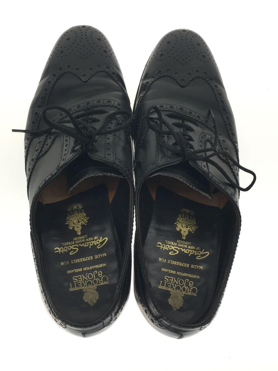 CROCKETT&JONES◆ドレスシューズ/UK7/BLK/レザー/K33780_画像3