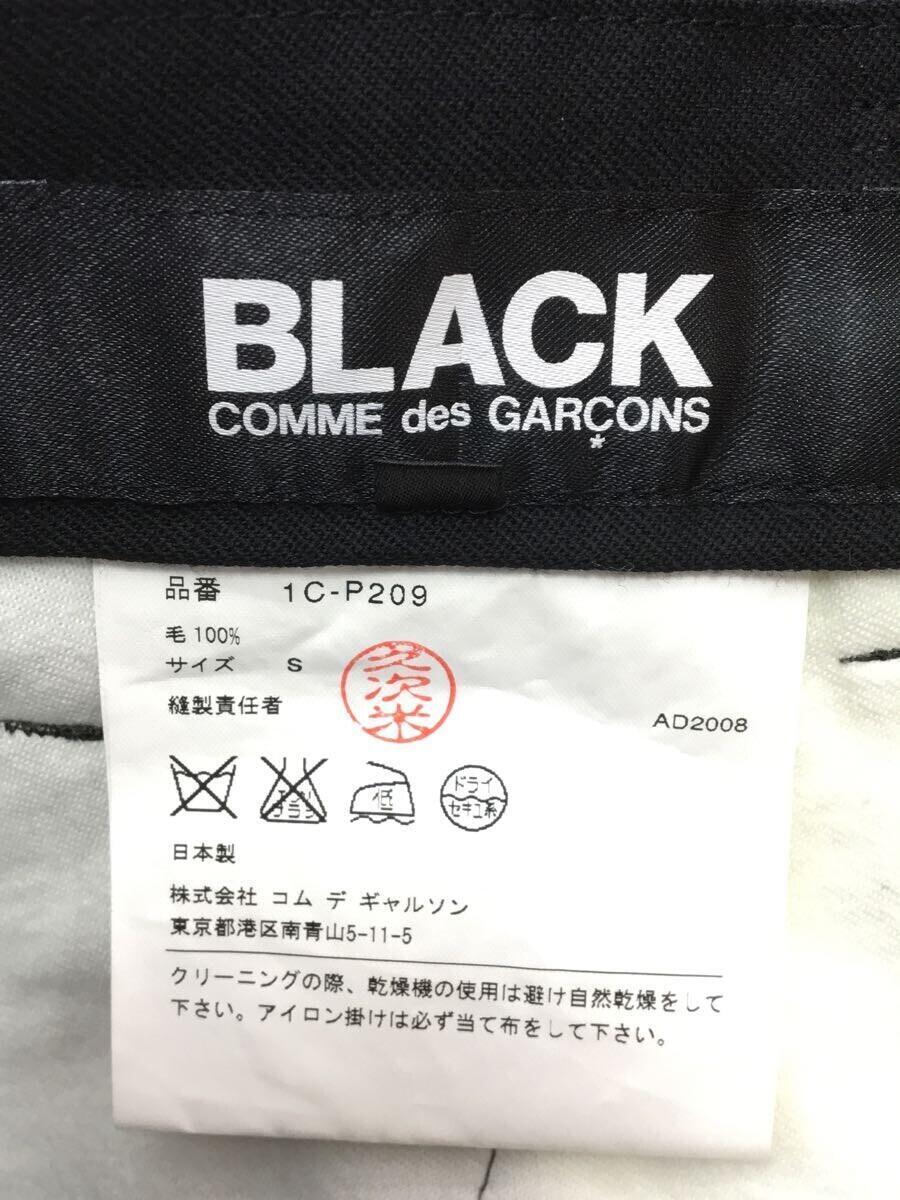 BLACK COMME des GARCONS◆サルエルパンツ/S/ウール/BLK/1C-P209_画像4