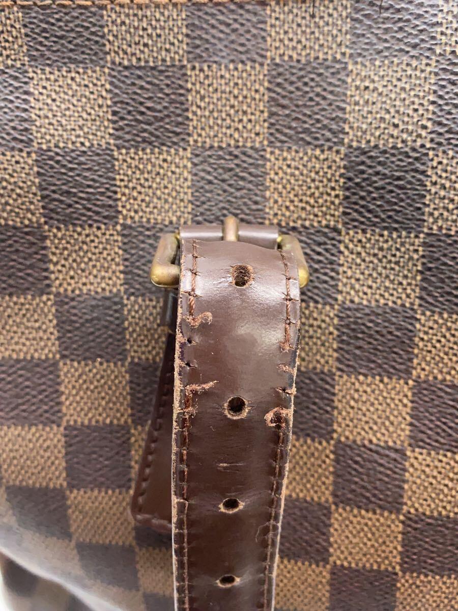 LOUIS VUITTON◆チェルシー_ダミエ・エベヌ_BRW/PVC/BRW_画像9