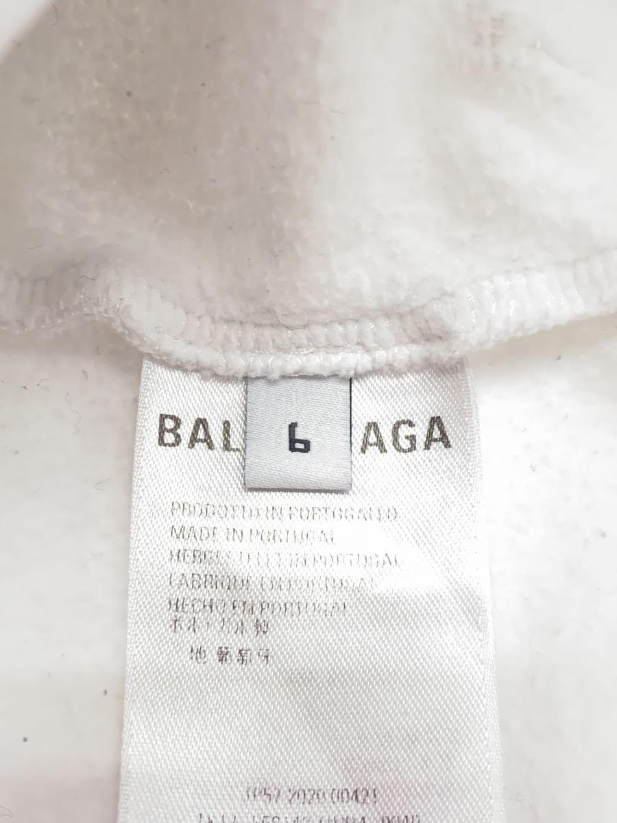 BALENCIAGA◆POLITICAL CAMPAIGN LOGO HOODIE/パーカー/US6/コットン/WHT/558143_画像4