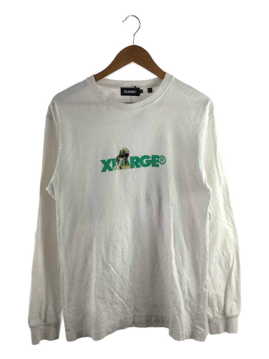X-LARGE◆長袖Tシャツ/M/コットン/WHT/無地/011911058_画像1