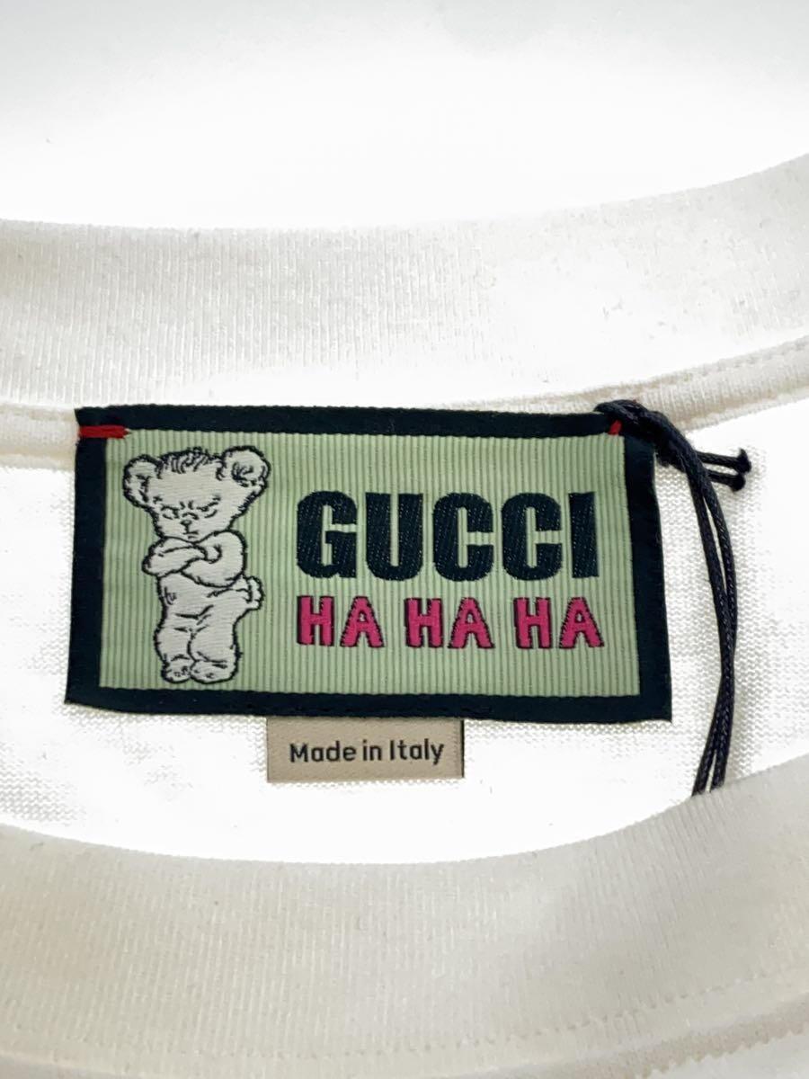 GUCCI◆長袖Tシャツ/L/コットン/ホワイト/プリント/581903/グッチ_画像3