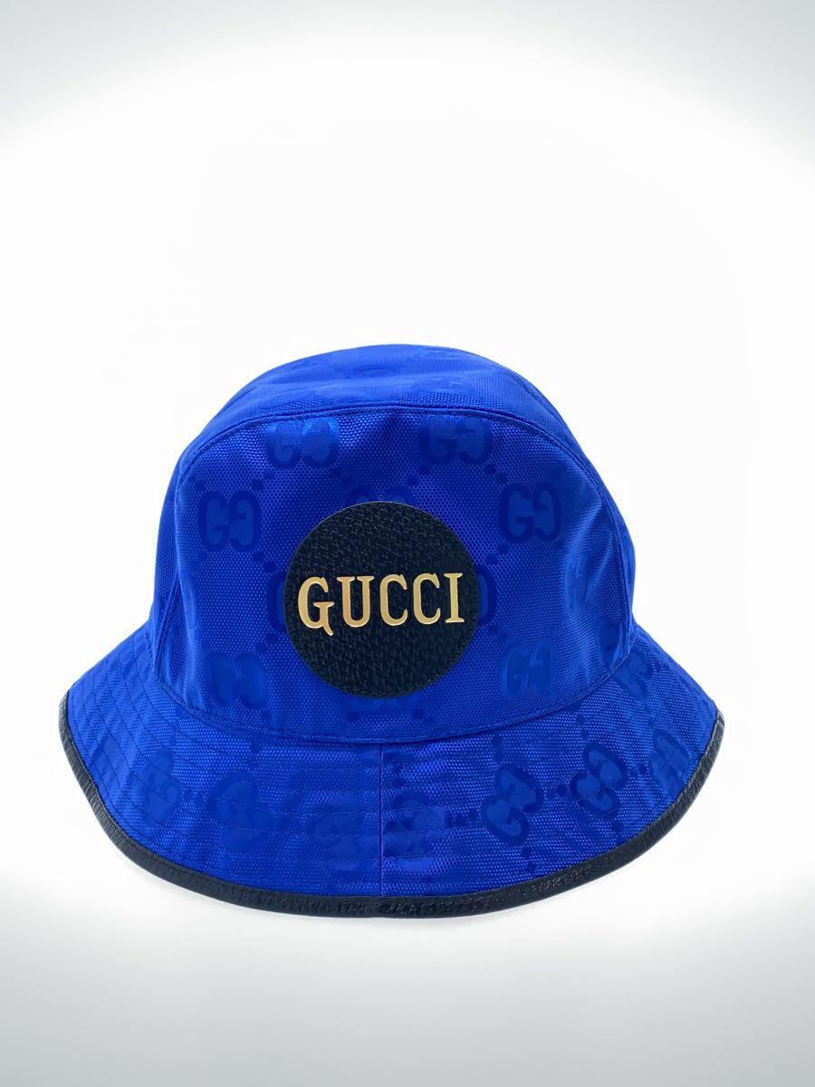 GUCCI◆Off The Grid Bucket Hat/ハット/L/ナイロン/BLU/総柄/メンズ_画像2