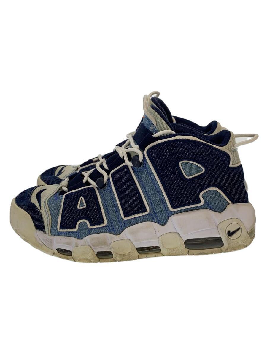 NIKE◆AIR MORE UPTEMPO 96 QS/エアモアアップテンポ/インディゴ/CJ6125-100/27.5c