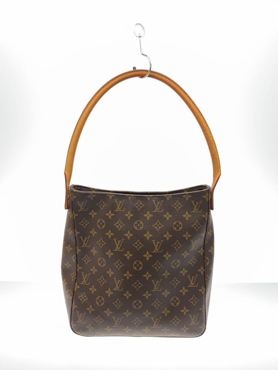 LOUIS VUITTON◆ルーピングGM_モノグラム・キャンバス_BRW/PVC/BRW_画像3