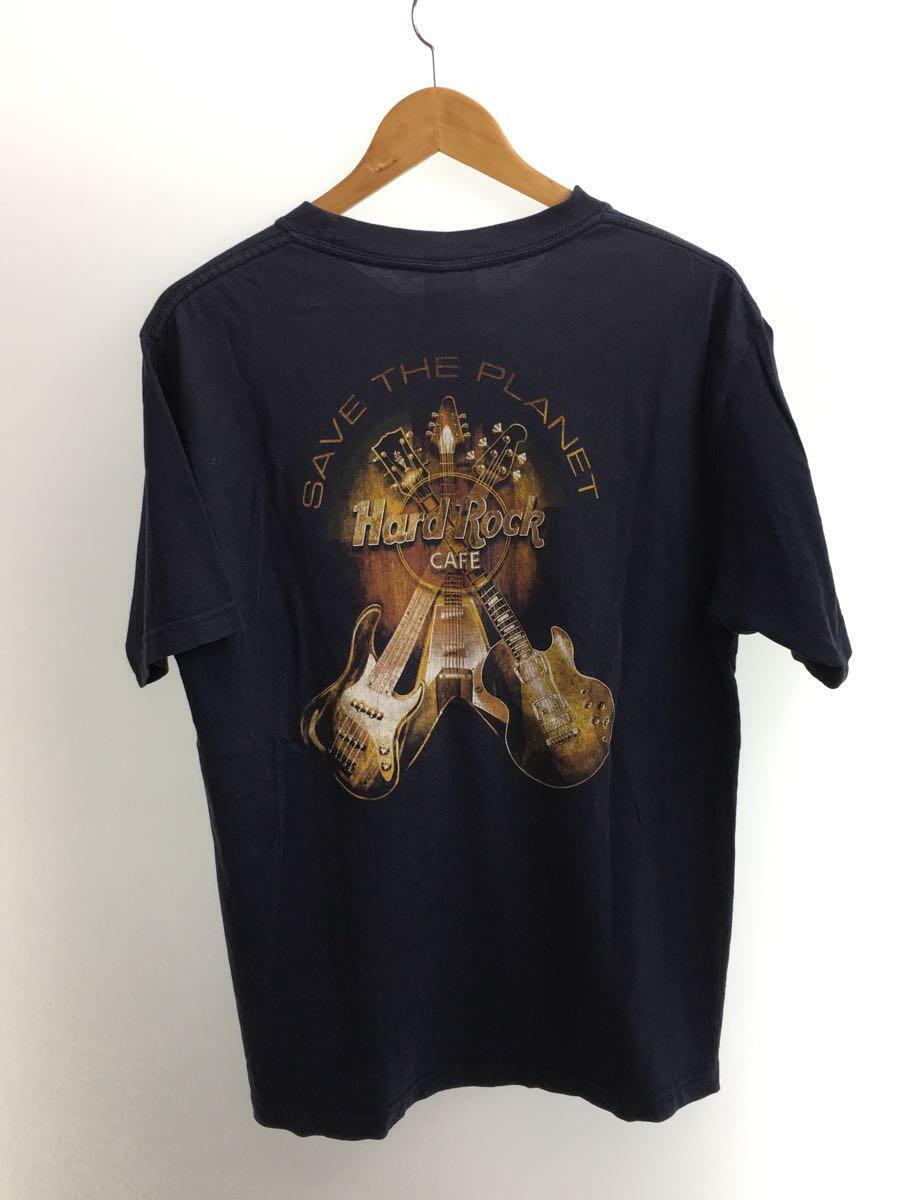 HARD ROCK◆Tシャツ/M/コットン/NVY/使用感有_画像2