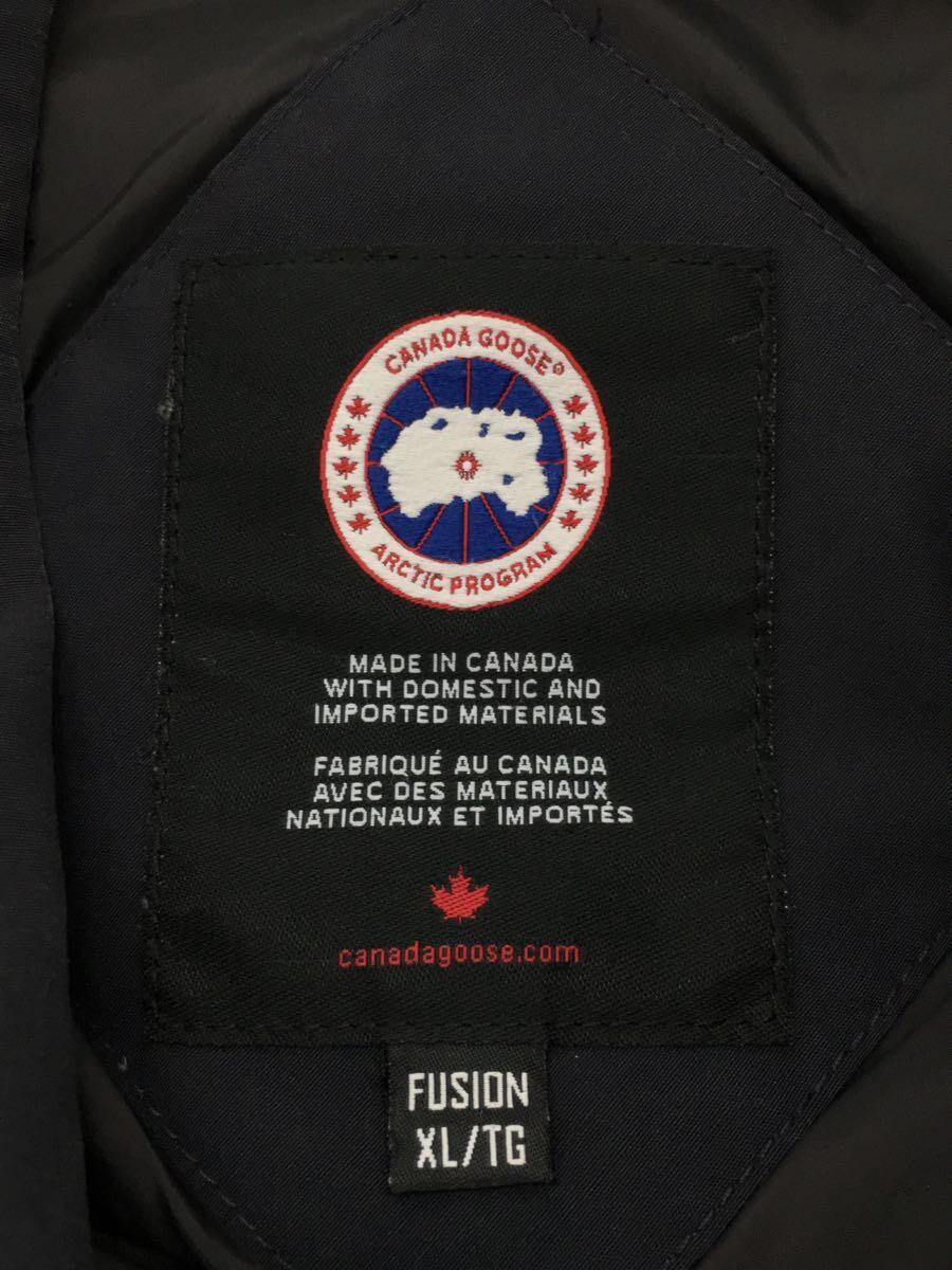 CANADA GOOSE◆スレ有/CITADEL PARKA FUSION ダウンジャケット/XL/ポリエステル/ブラック_画像3