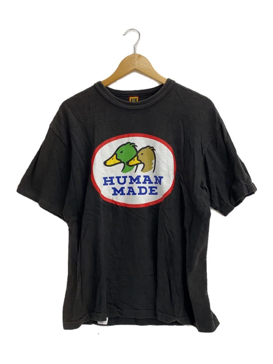 HUMAN MADE◆Tシャツ/-/コットン/BLK/プリント